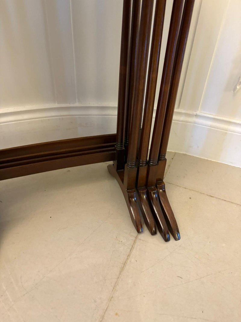 Antique Edwardian Quality Mahogany Nest of Four Tables - Image 6